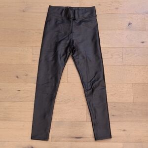 Women' Black faux leather Skinny pants/leggings Sz S